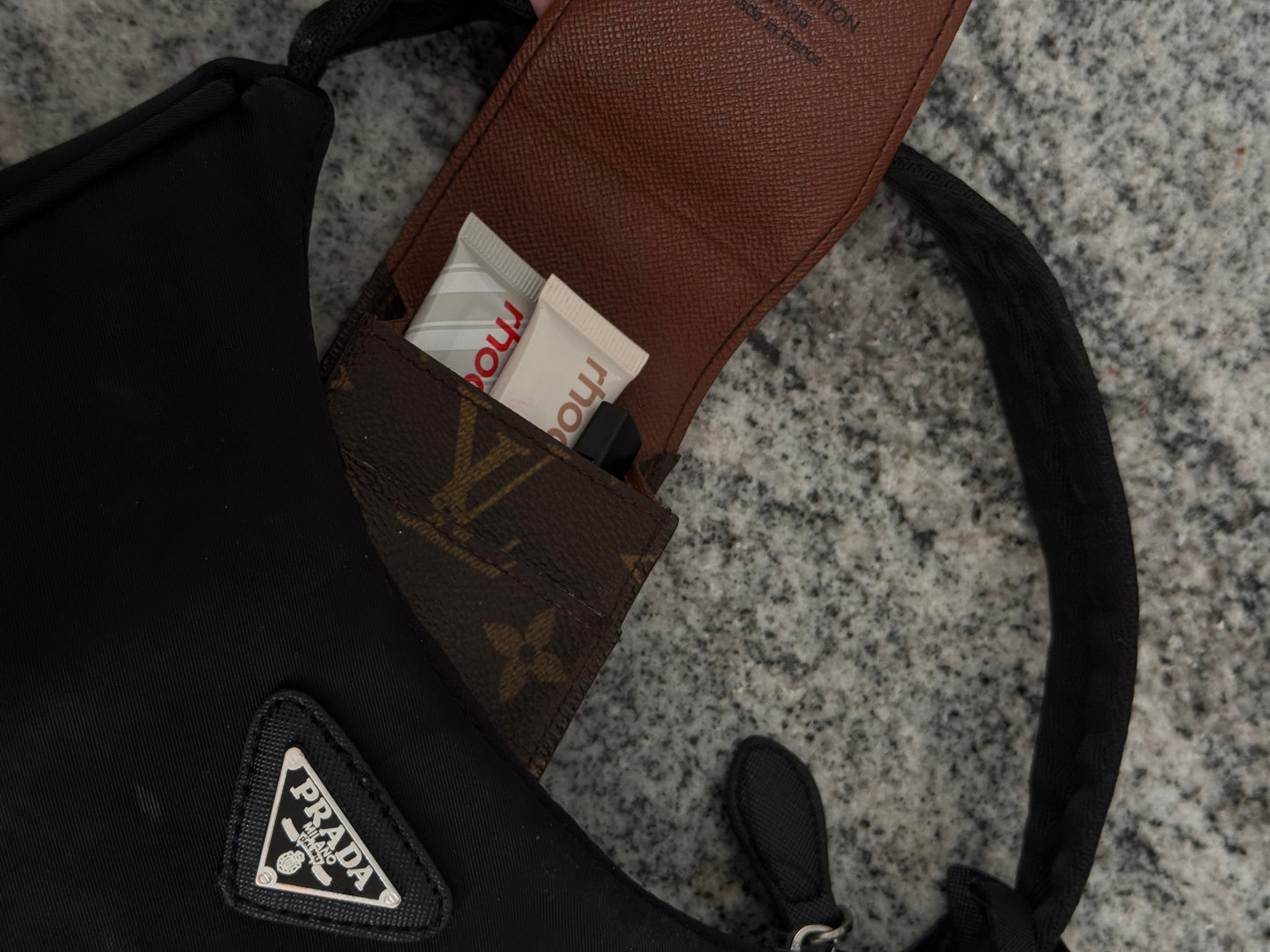 Louis Vuitton lipstick and card holder