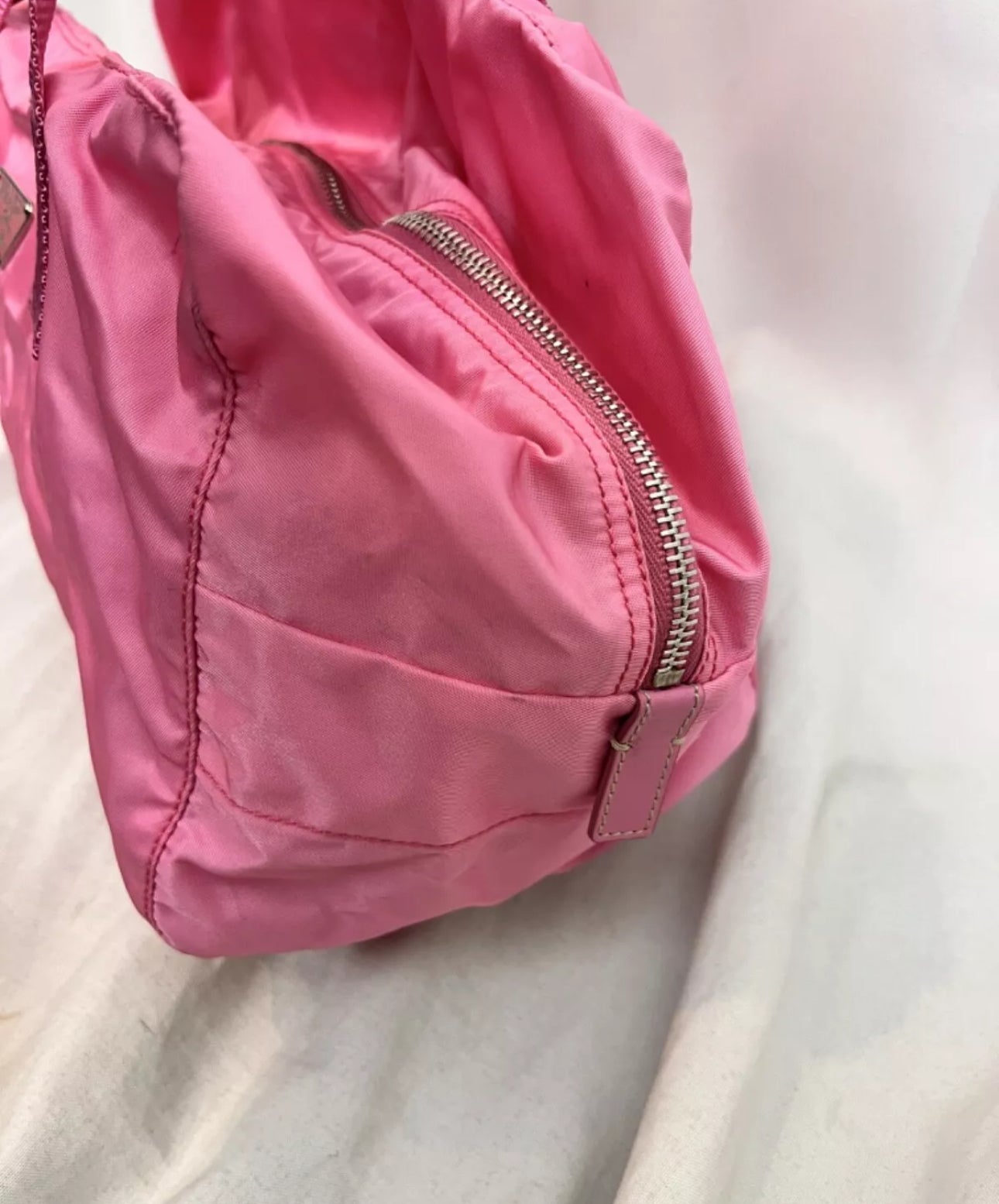Prada Nylon Vela Sport Duffle Begonia
