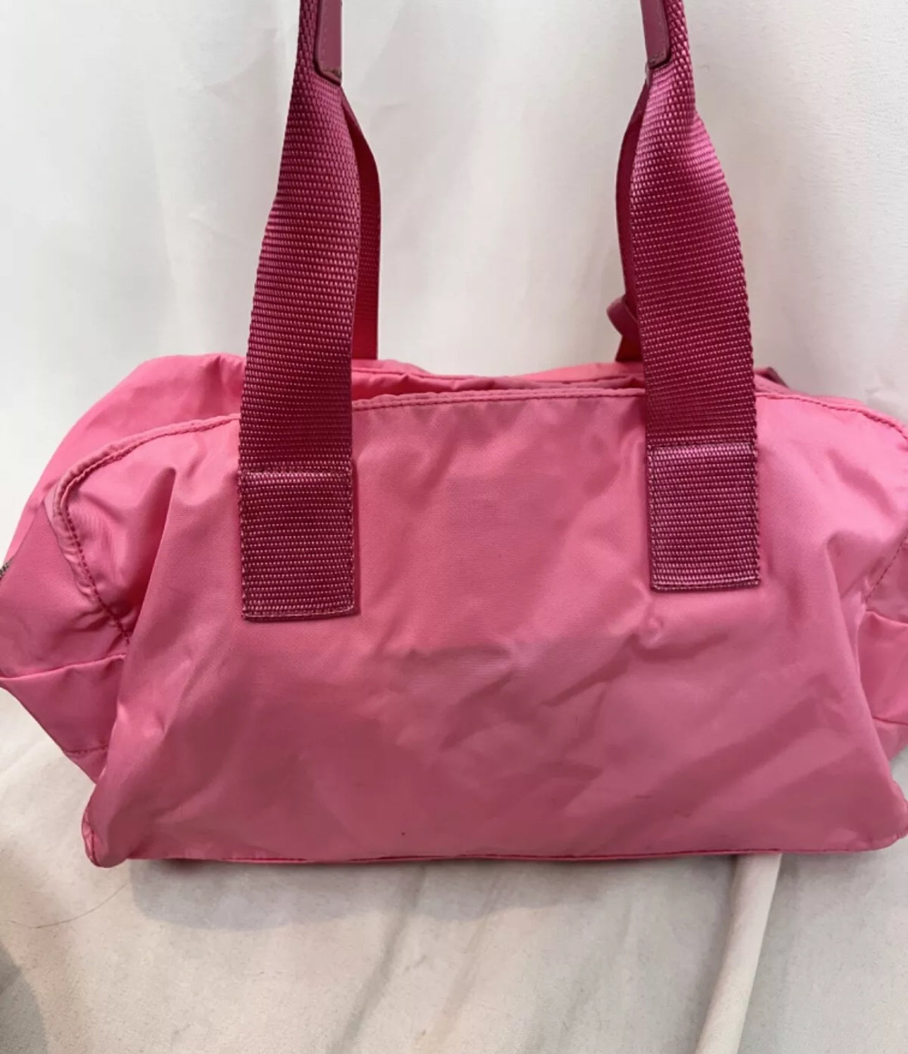 Prada Nylon Vela Sport Duffle Begonia