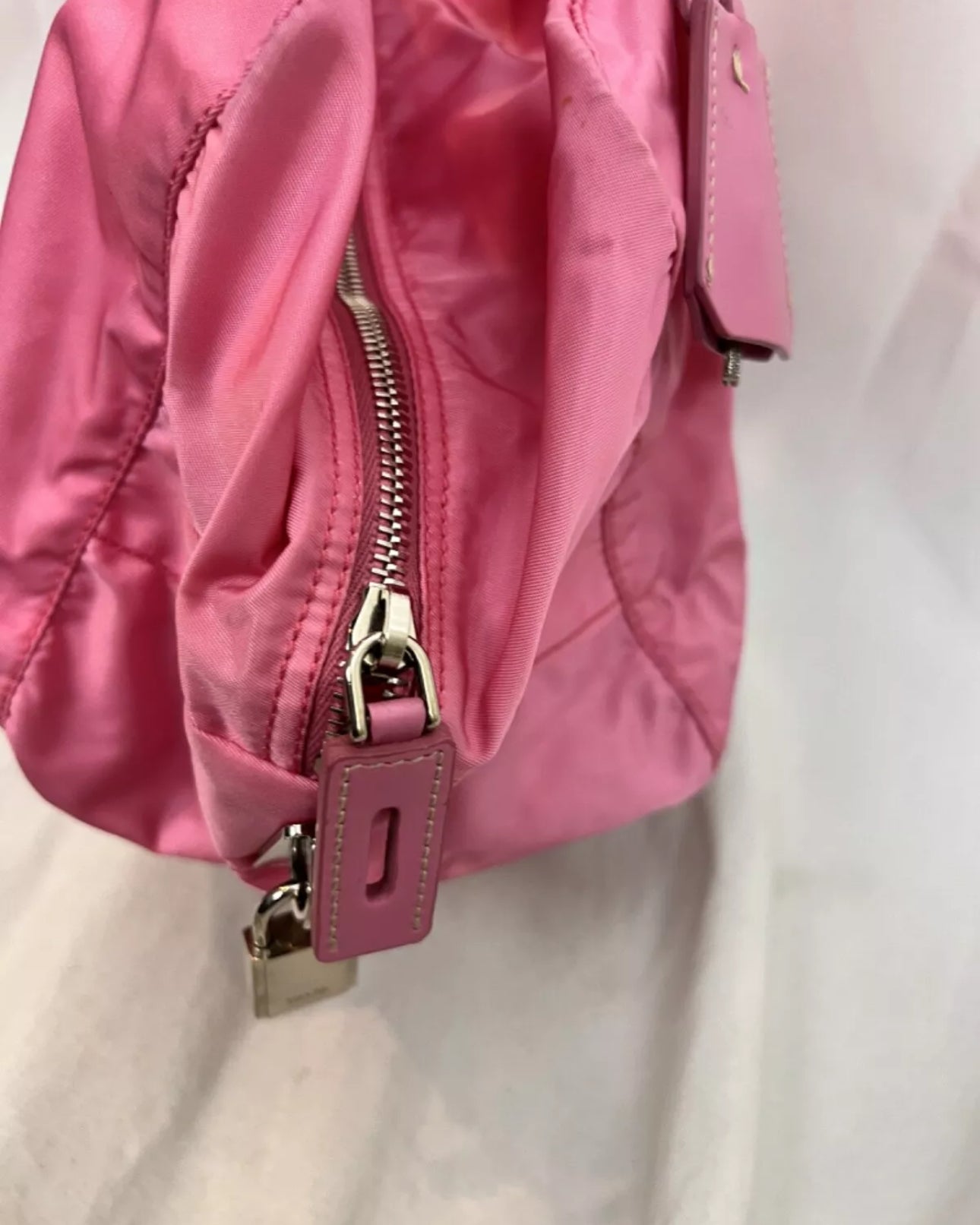 Prada Nylon Vela Sport Duffle Begonia