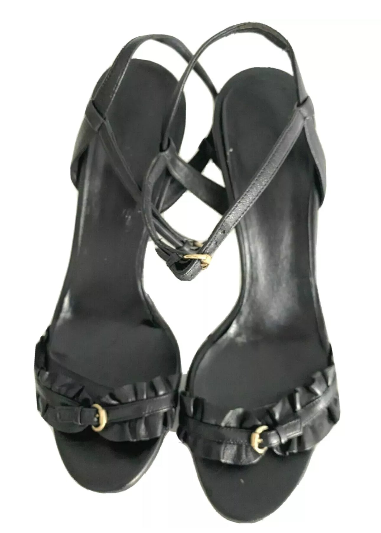 Gucci black buckle heels