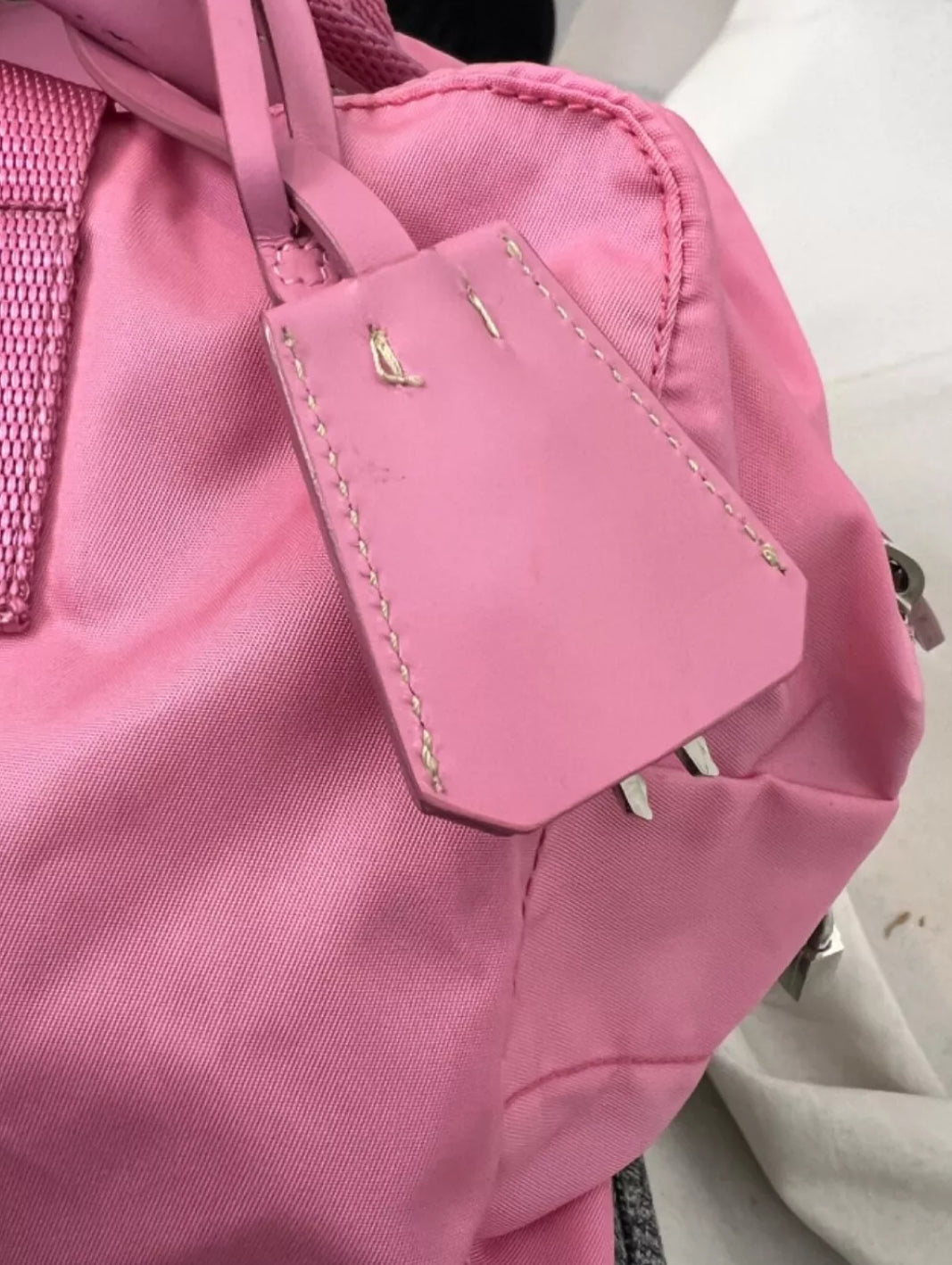 Prada Nylon Vela Sport Duffle Begonia