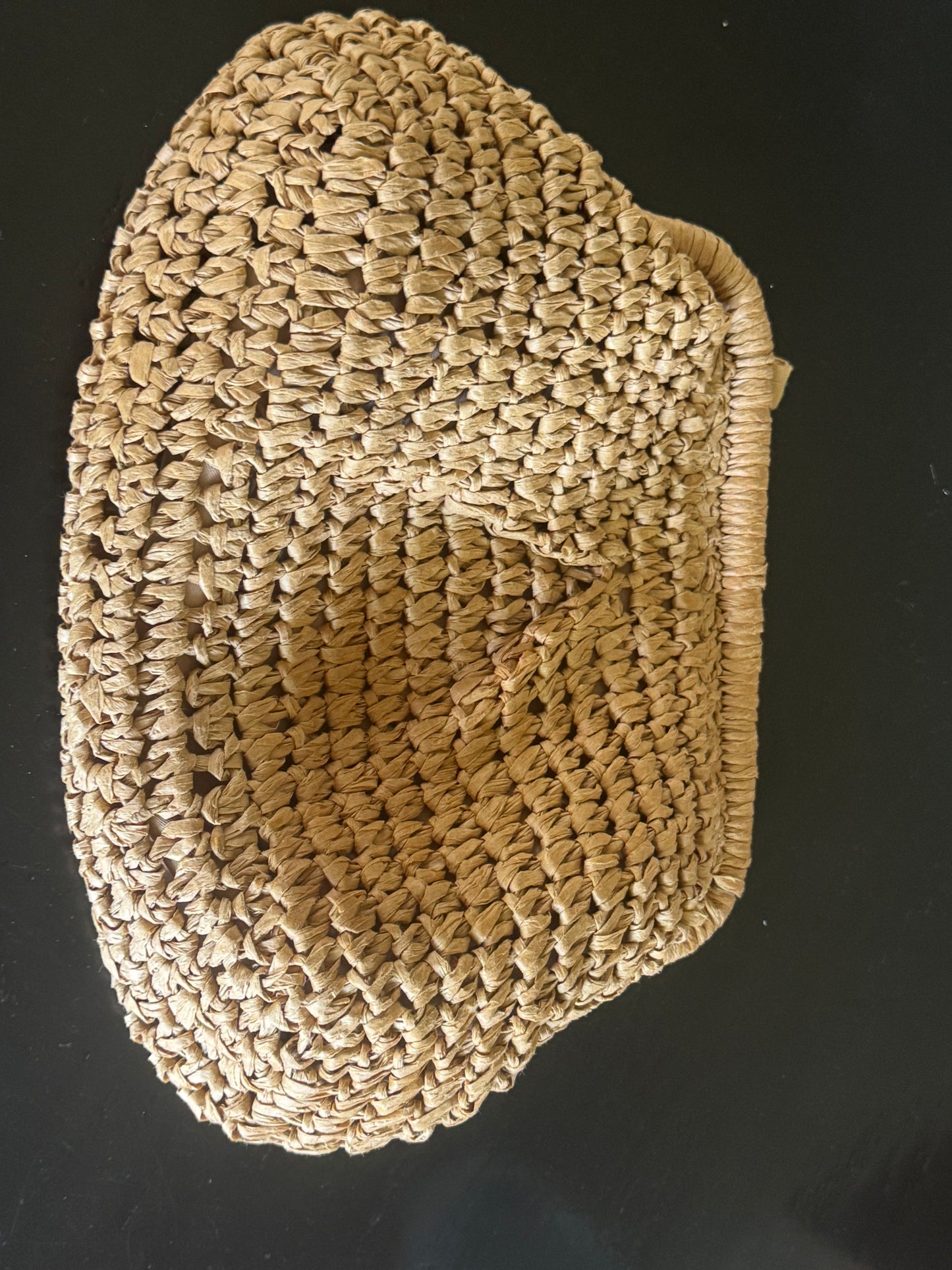 Raffia clutch bag