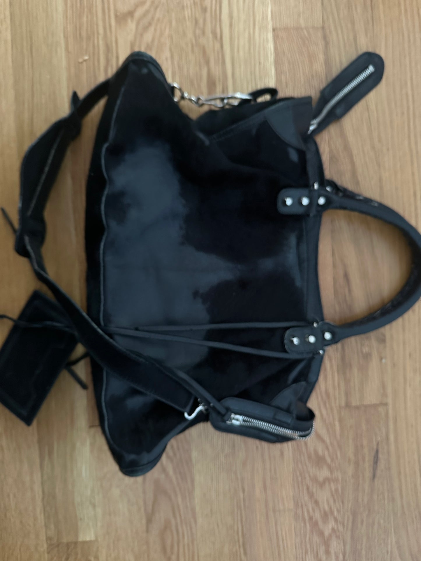 Balenciaga pony hair city bag