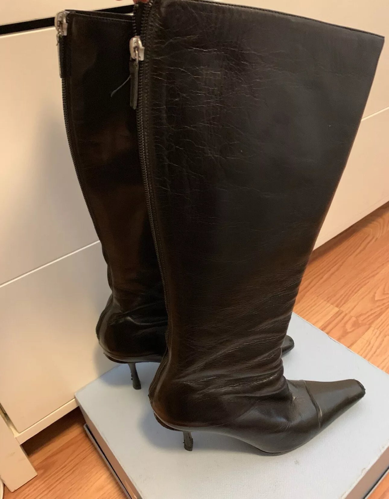 Jimmy choo black knee high boots size 37