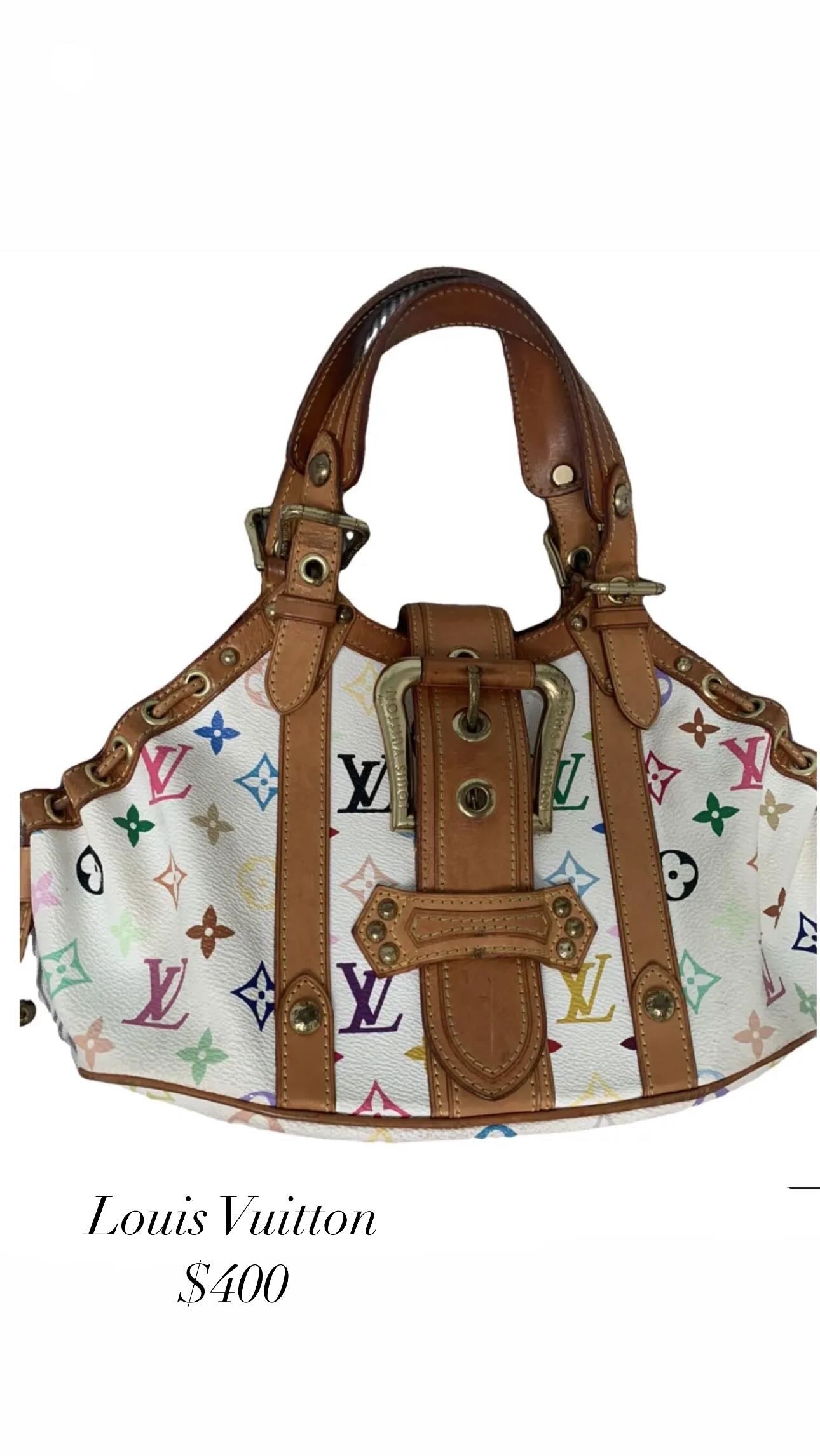 Louis Vuitton Monogram Multicolor Teda PM Handbag Blanc White