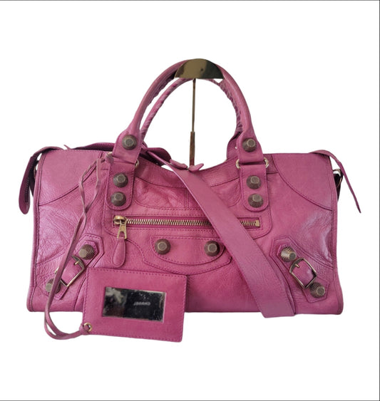 Pink Balenciaga City Bag