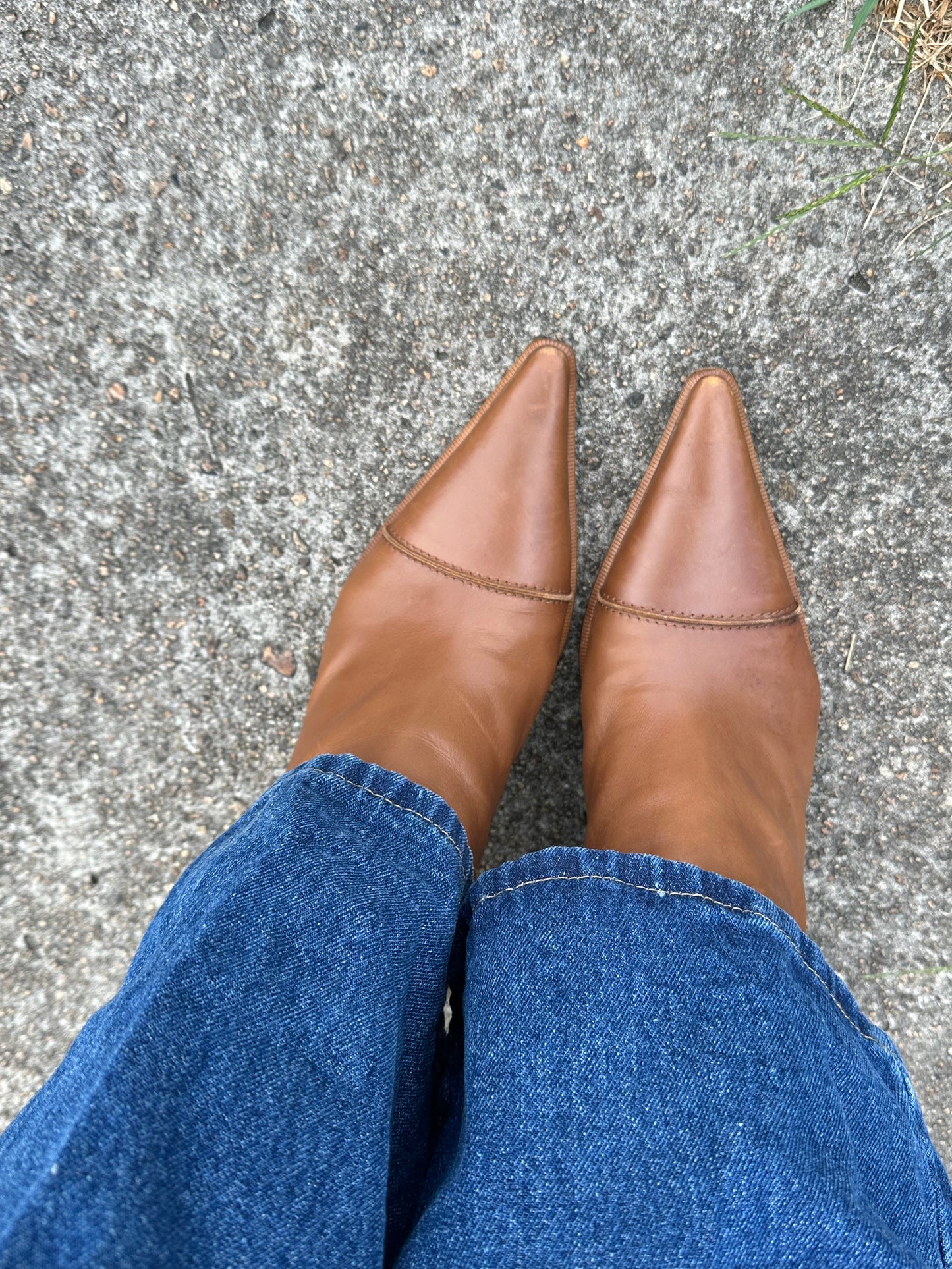 Chanel brown heeled boots